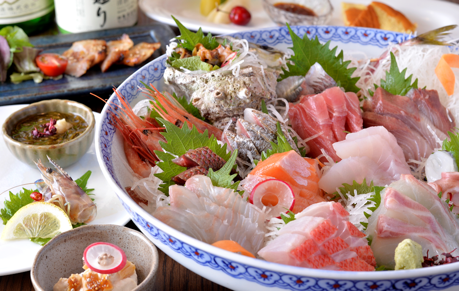 日本酒が4合飲めて美味しい魚が 食べられる健康メニュー（飲み放題込み）